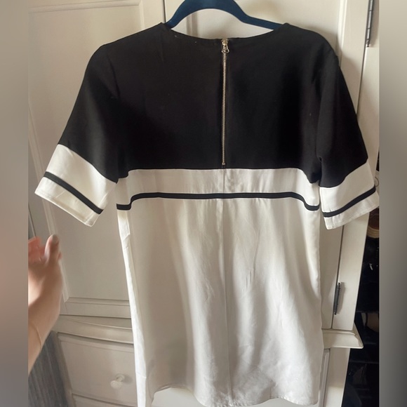 Color block dress white and black - Picture 3 of 4